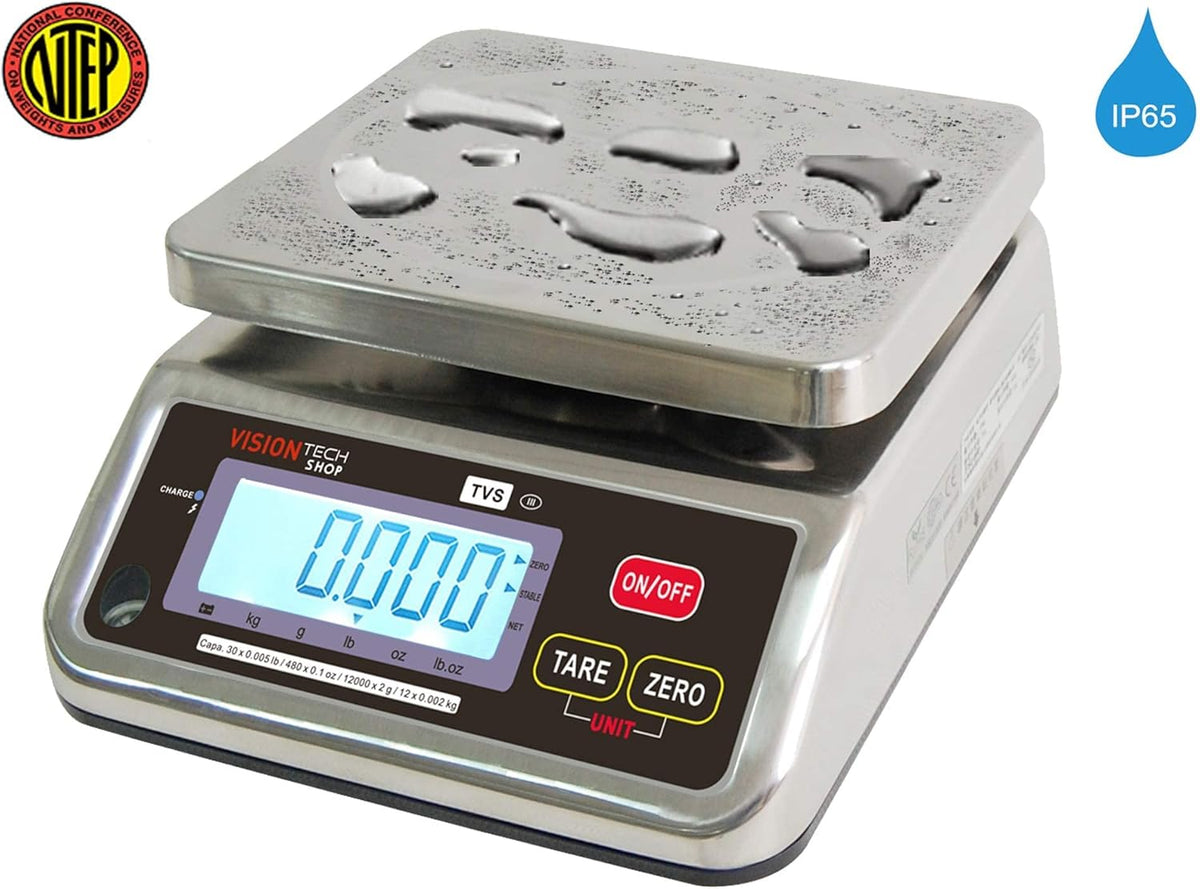 Stainless Steel Washdown Scale, 30lb Capacity W213