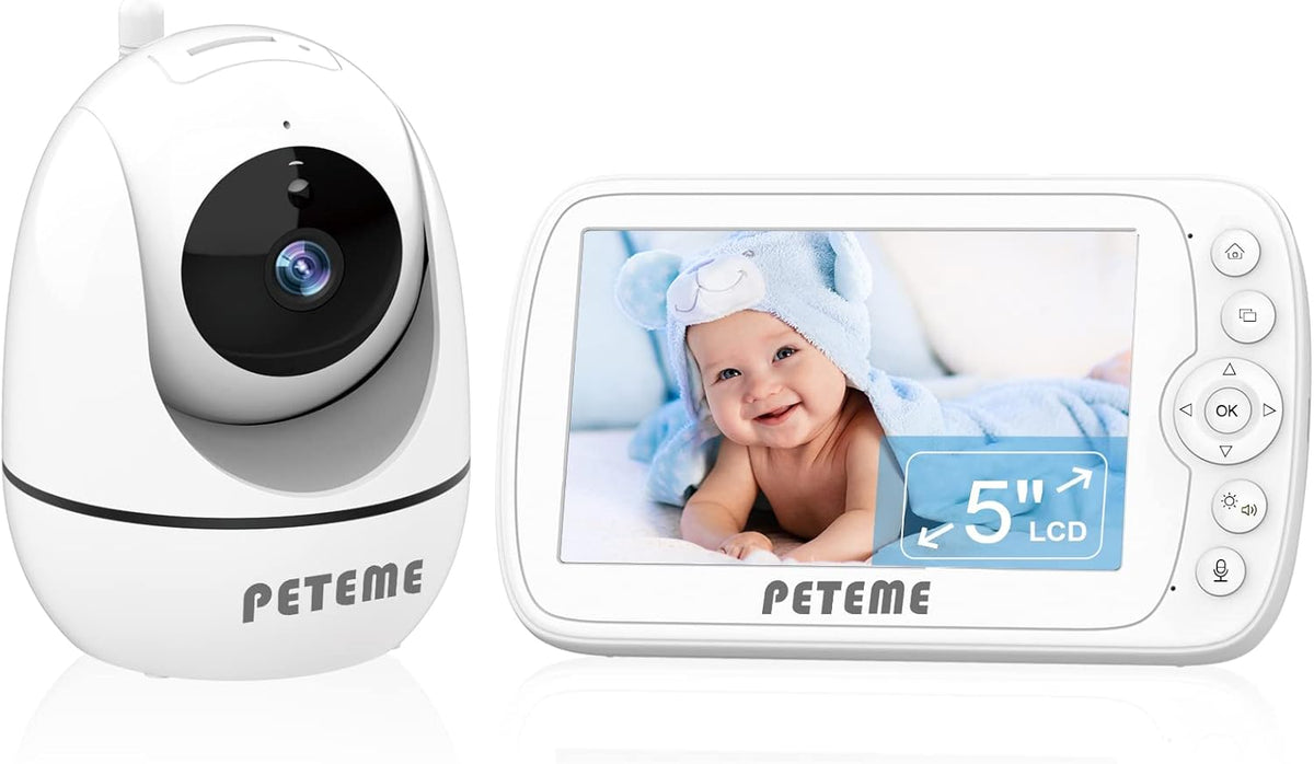 5 Color Display Video Baby Monitor with Pan/Tilt Camera T742490