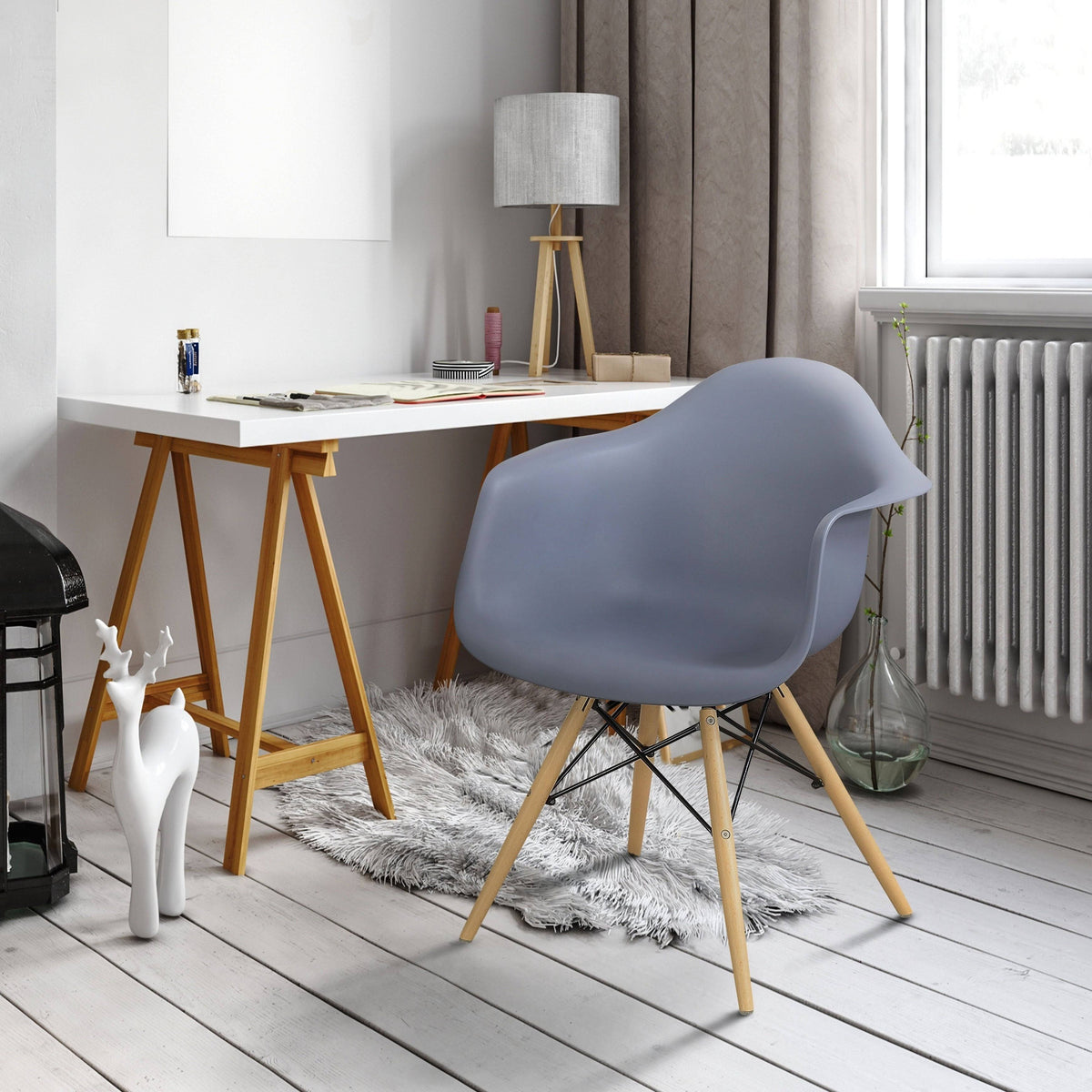Modern Plastic Dining Chairs Set of 2 Dark Brown R237747