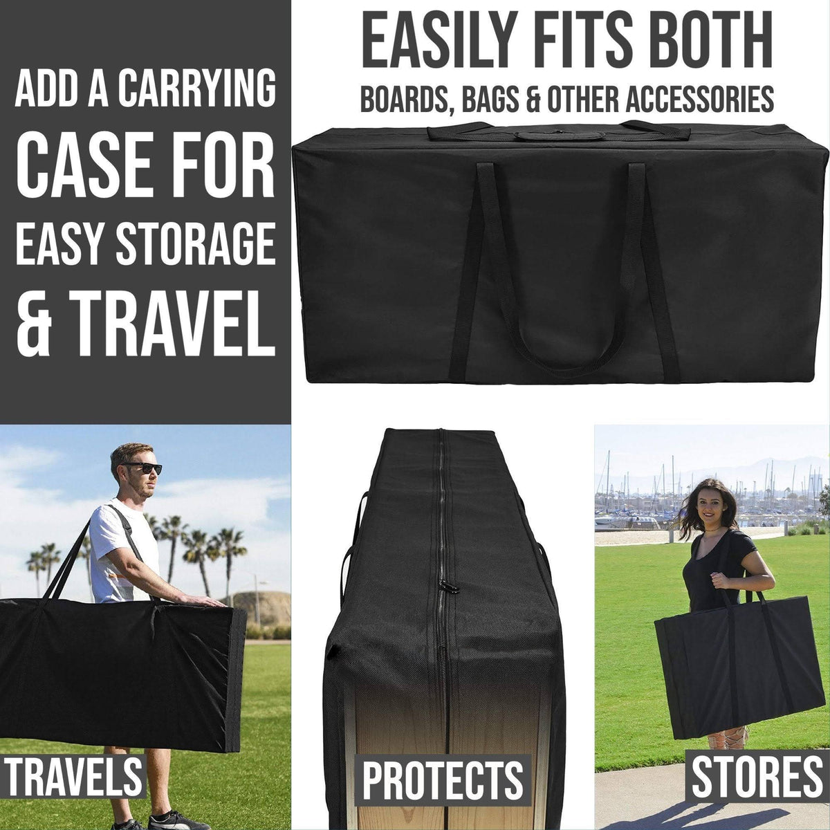 Gray Cornhole Board Set with Carrying Case X507