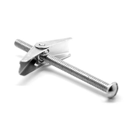 16 inch-18 x 4 inch Coarse Thread Toggle Bolt Slotted Round Head Low Carbon Steel Zinc Plated Pk 50 Z5811