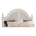 Dove White Queen Woven Wood Headboard V45908