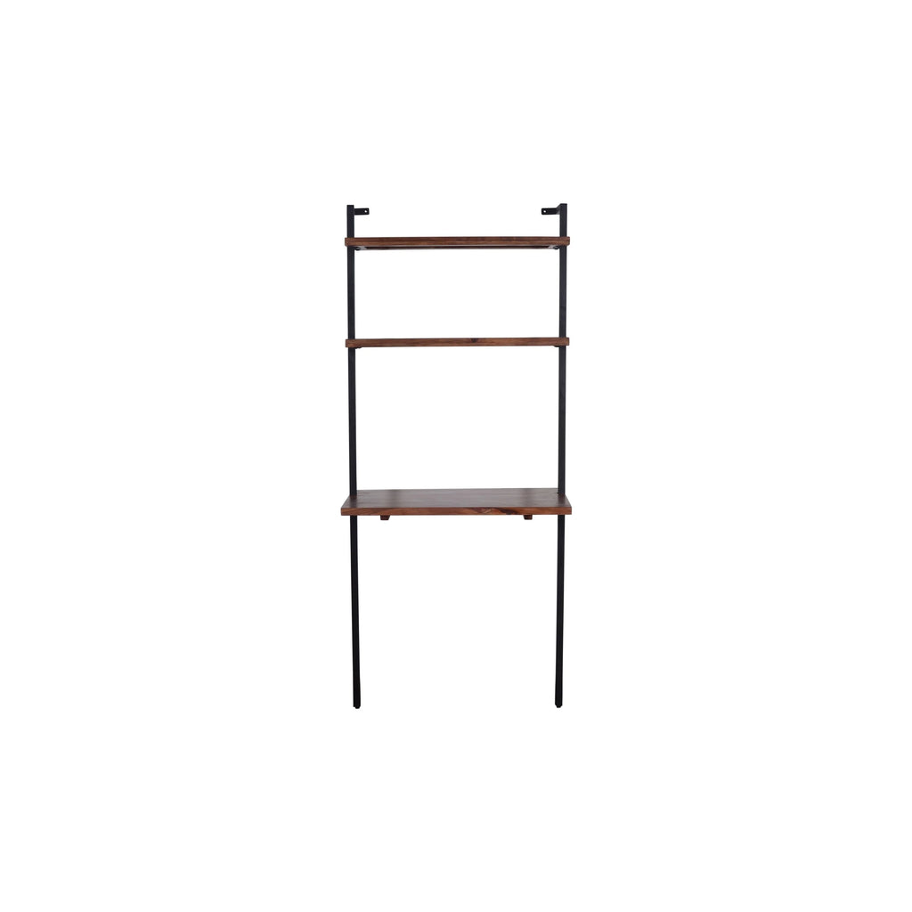 3 Tier Mango Wood Ladder Wall Shelf U846