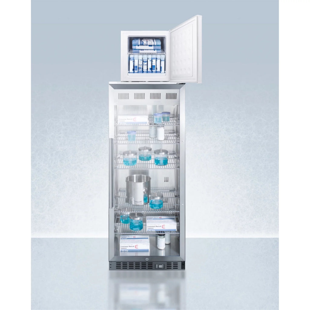 12.4 cu. ft. Stacked Glass Door Refrigerator with Freezer K8429