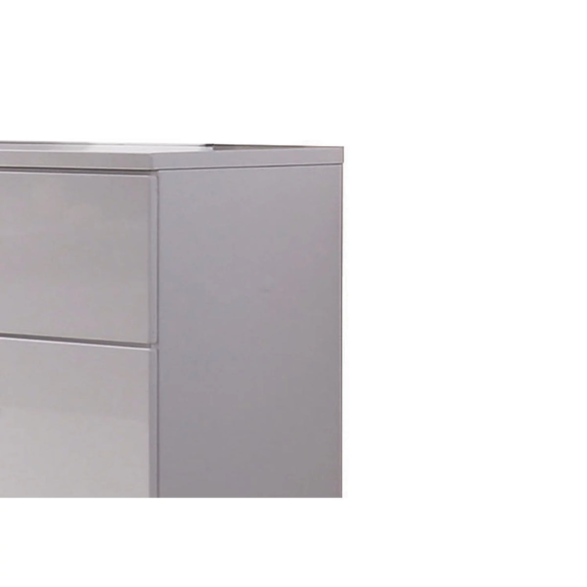 White High Gloss Finish Wood and Metal 6 Drawer Dresser H9973