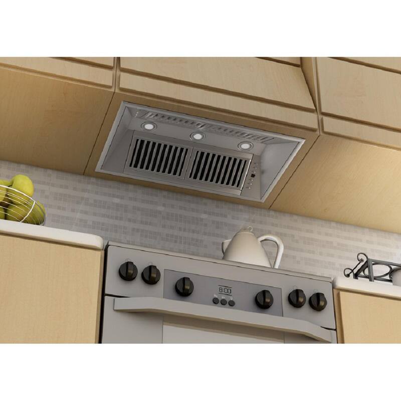 28 in. 400 CFM Stainless Steel Range Hood Insert Q45910