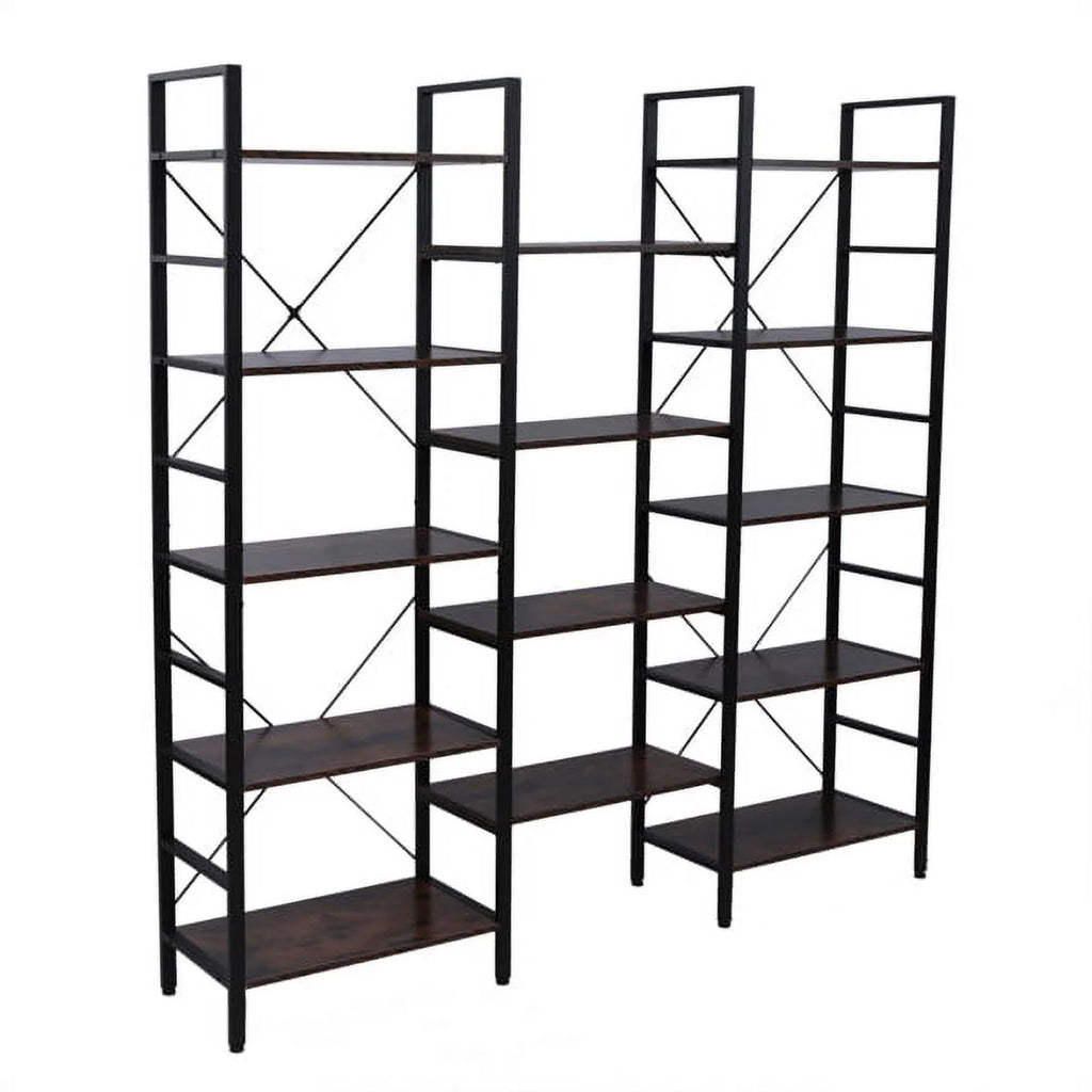 5-Shelf Wood and Metal Bookcase R942693