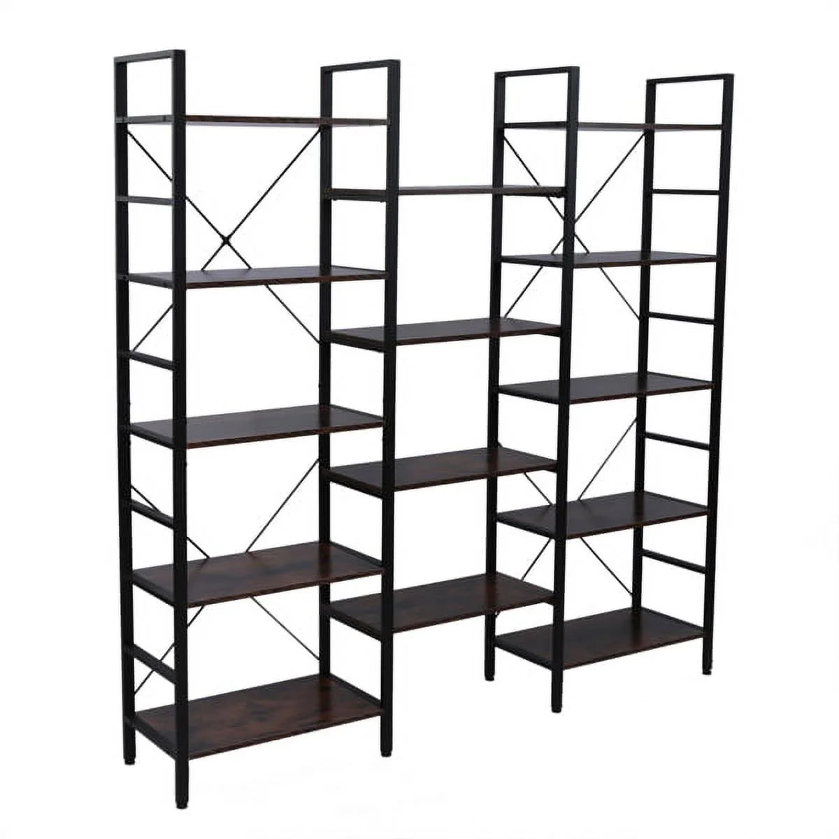 5-Shelf Wood and Metal Bookcase R942693