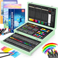 150-Pack Wooden Art Set with Sketch Pads and Coloring Book Y7813