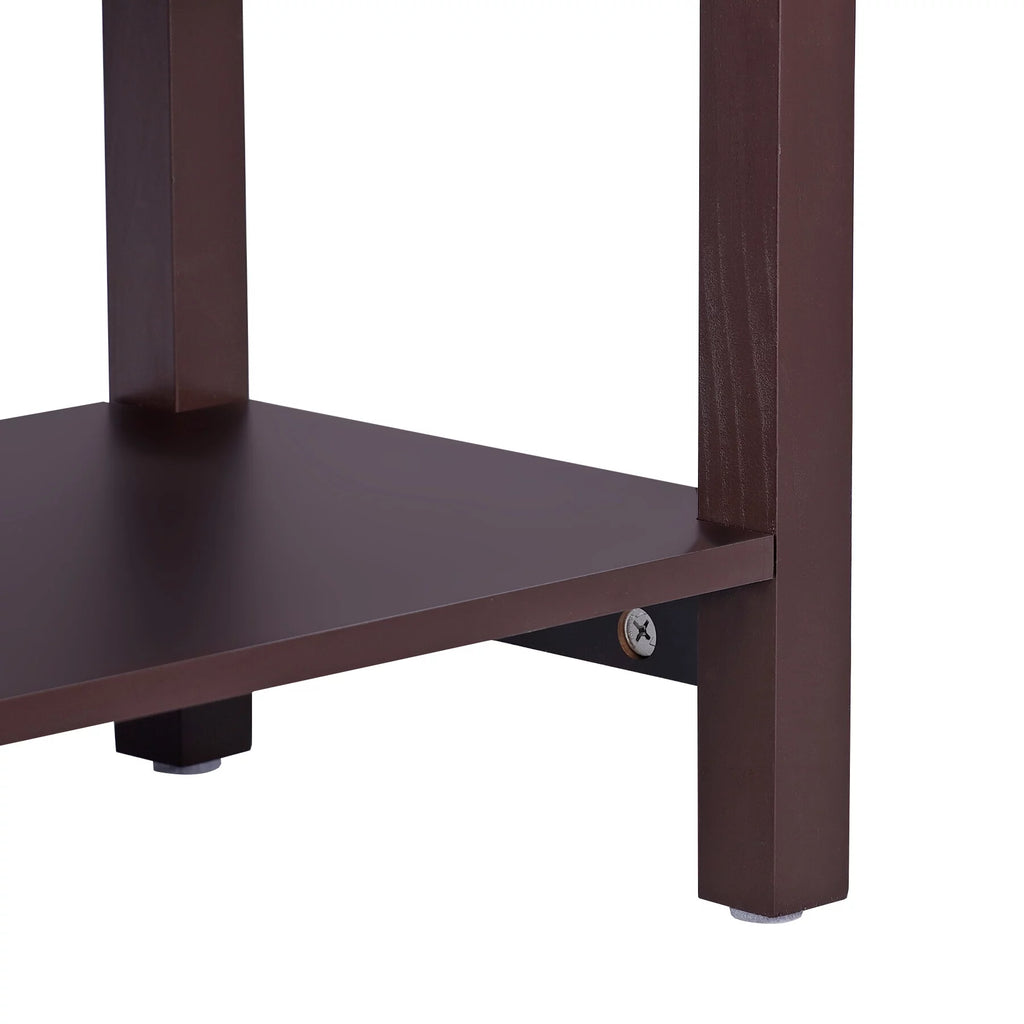 Set of 2 3-Tier Brown Side Table E647060