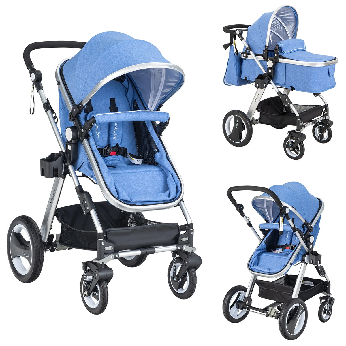 Folding Aluminum Baby Stroller with Diaper Bag M196