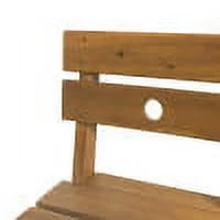 Acacia Wood Backed Barstools, Set of 4 J95246