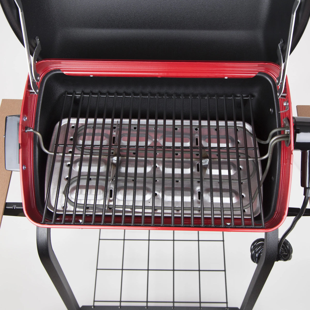Portable Electric Cart Grill with Two Folding Tables, Red X61112