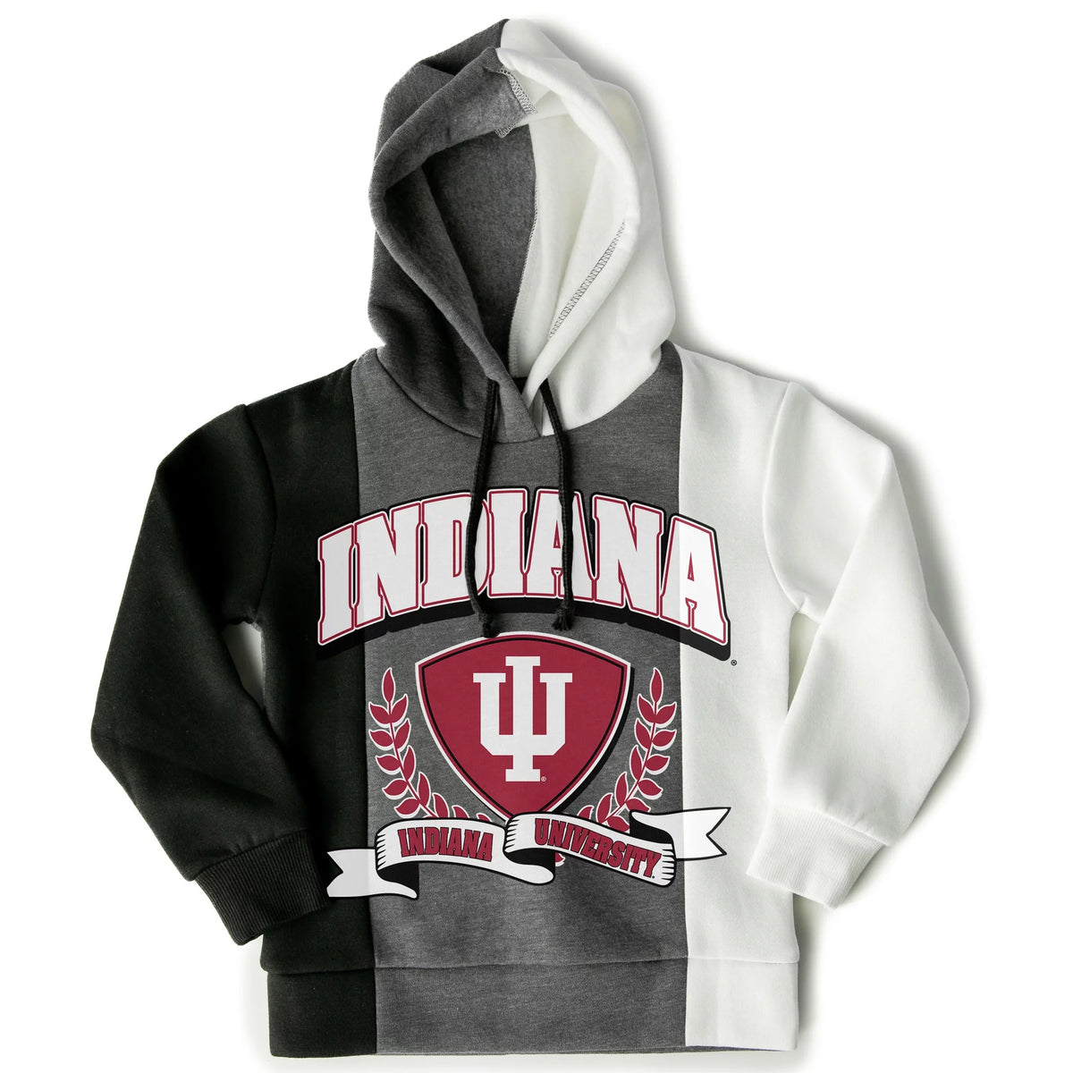 Black Color Block Pullover Hoodie Q735325