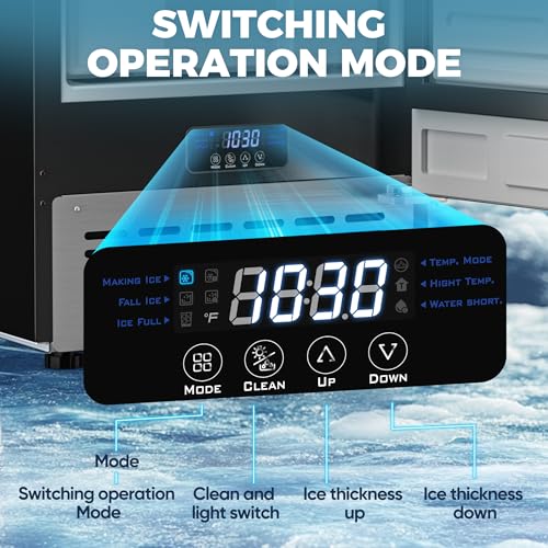 15" 80 LBS/Day Stainless Steel Built-in Freestanding Ice Maker F7037