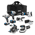 20-Volt Cordless 6-Tool Combo Kit Lithium-Ion Batteries Q871
