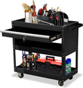 3-Tier Metal Tool Cart with Drawer and Lock T99590