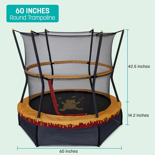 60" Mini Trampoline with Enclosure Net F2476