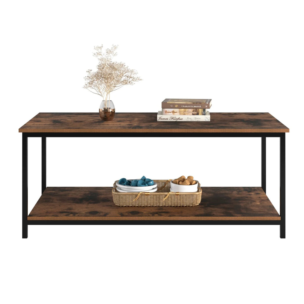 2-Tier Coffee Table with Storage Shelf V684