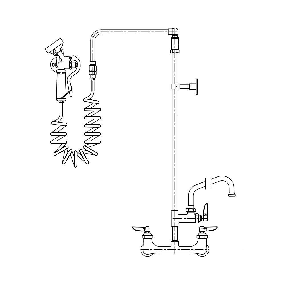 Brass 8x22 Wall Mount Pet Grooming Unit V2175