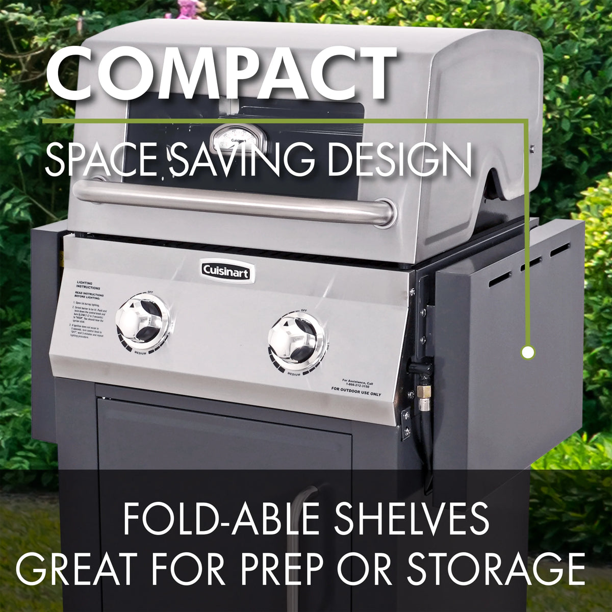 2-Burner Dual Fuel Gas Grill F95844