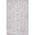 Ivory/Gray 10' x 14' Rectangle Border Traditional Rug F35923