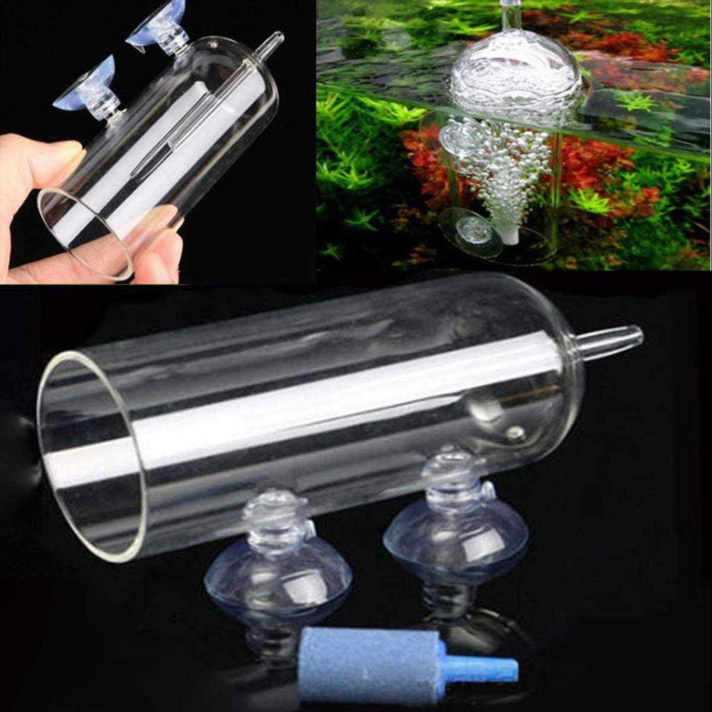 Aquarium Air Oxygen Bubbler Glass Cup with Water Tube P263