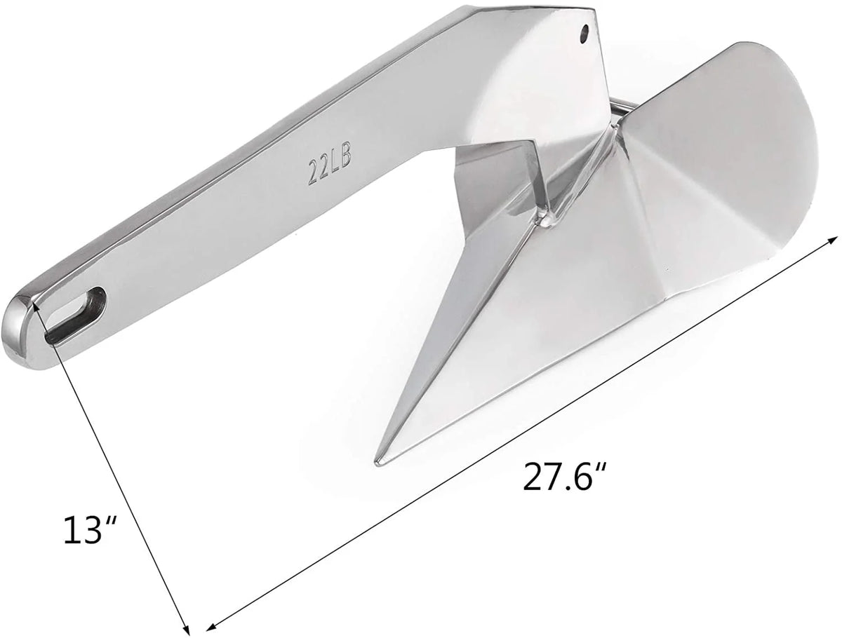 22 lb 316 Stainless Steel Boat Anchor N610