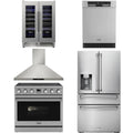 36 Electric Range, Range Hood, Refrigerator, Dishwasher and Wine Cooler C68838