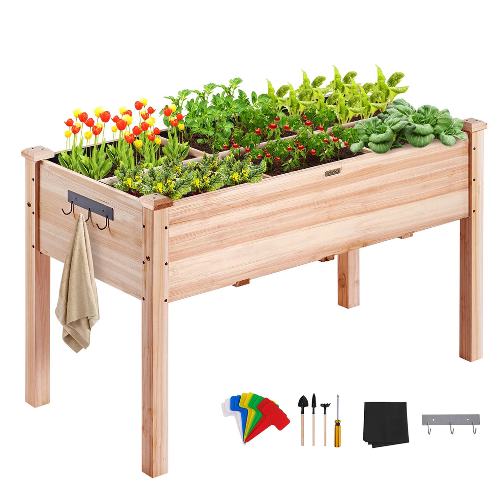 Wooden Raised Garden Bed with Non-Woven Liner F6969