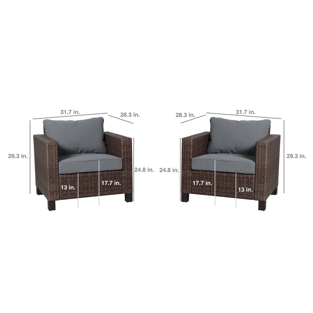 Gray Outdoor Club Chair 2 Pack T277