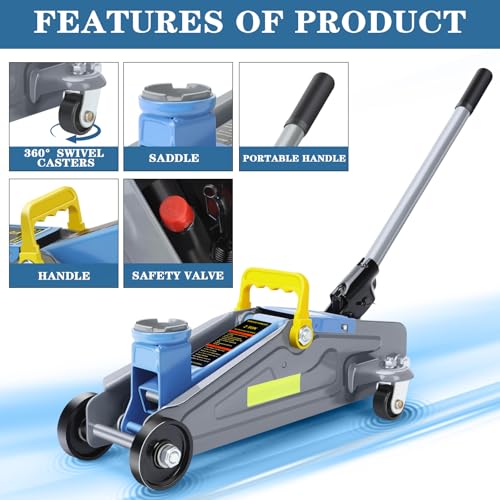 2T Portable Hydraulic Floor Jack C11554