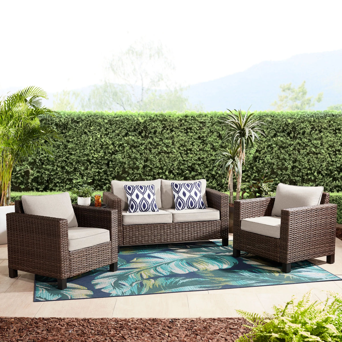 Gray Outdoor Club Chair 2 Pack T277