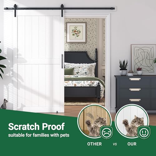 White Sliding Barn Door with Hardware Kit Z19034