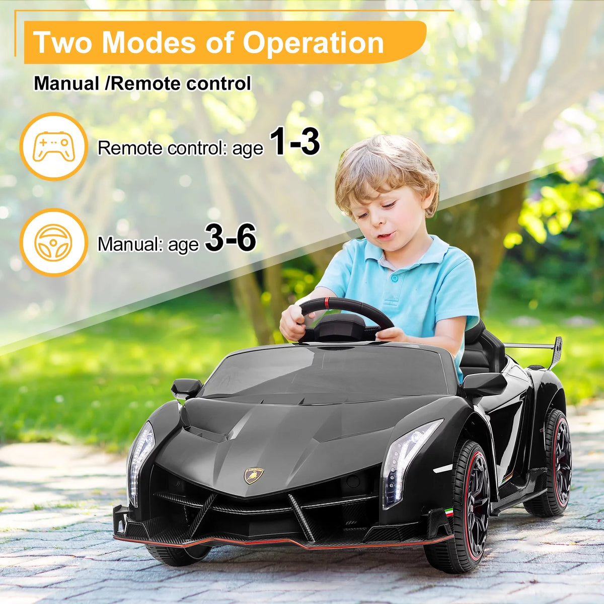 12V Electric Ride On Car with Parent Control H6944