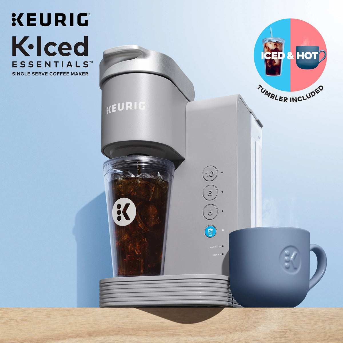 Gray Single-Serve K-Cup Pod Coffee Maker W8989