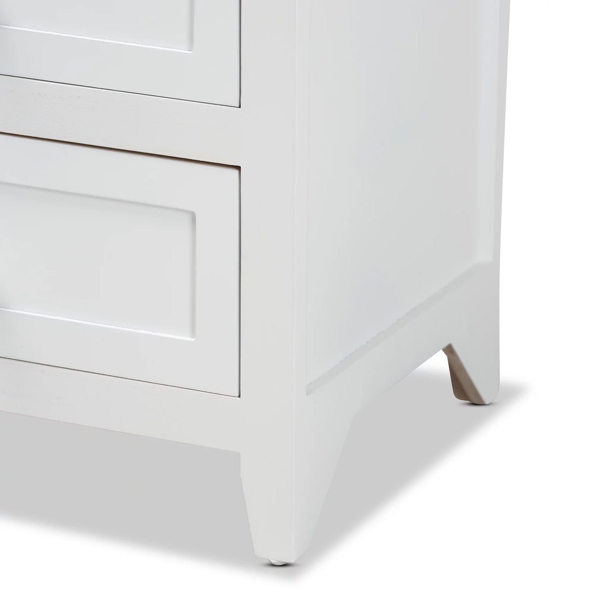 White 2-Drawer Wood Nightstand W756013