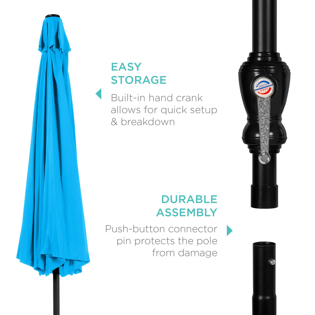 10ft Steel Patio Umbrella with Crank L61163