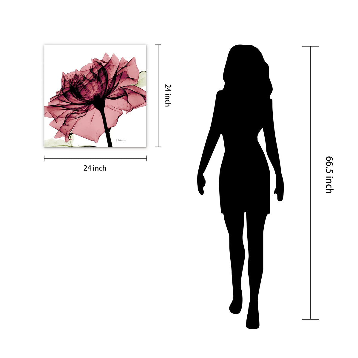 Tempered Glass Panel Wall Art, 24" x 24" K800
