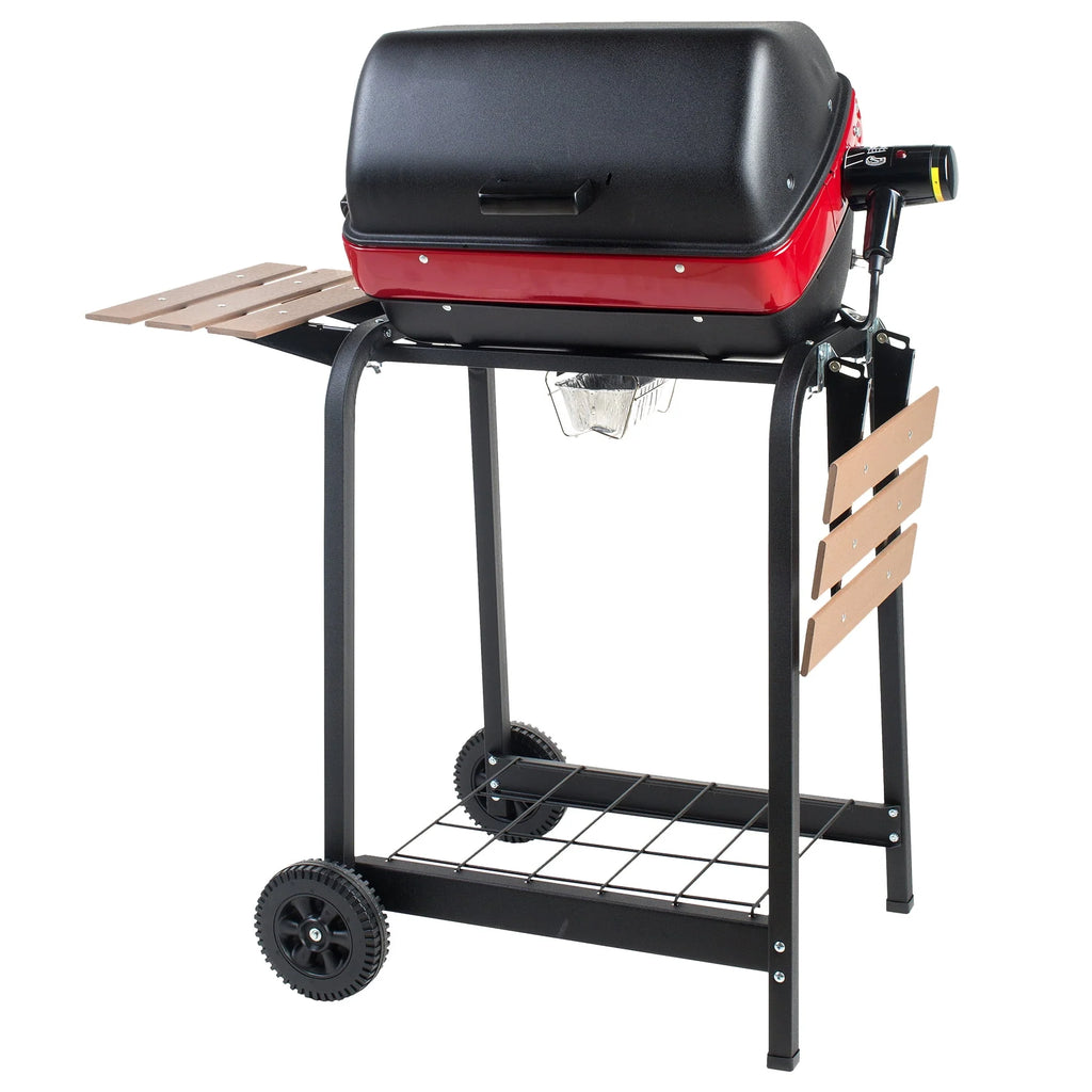 Portable Electric Cart Grill with Two Folding Tables, Red X61112