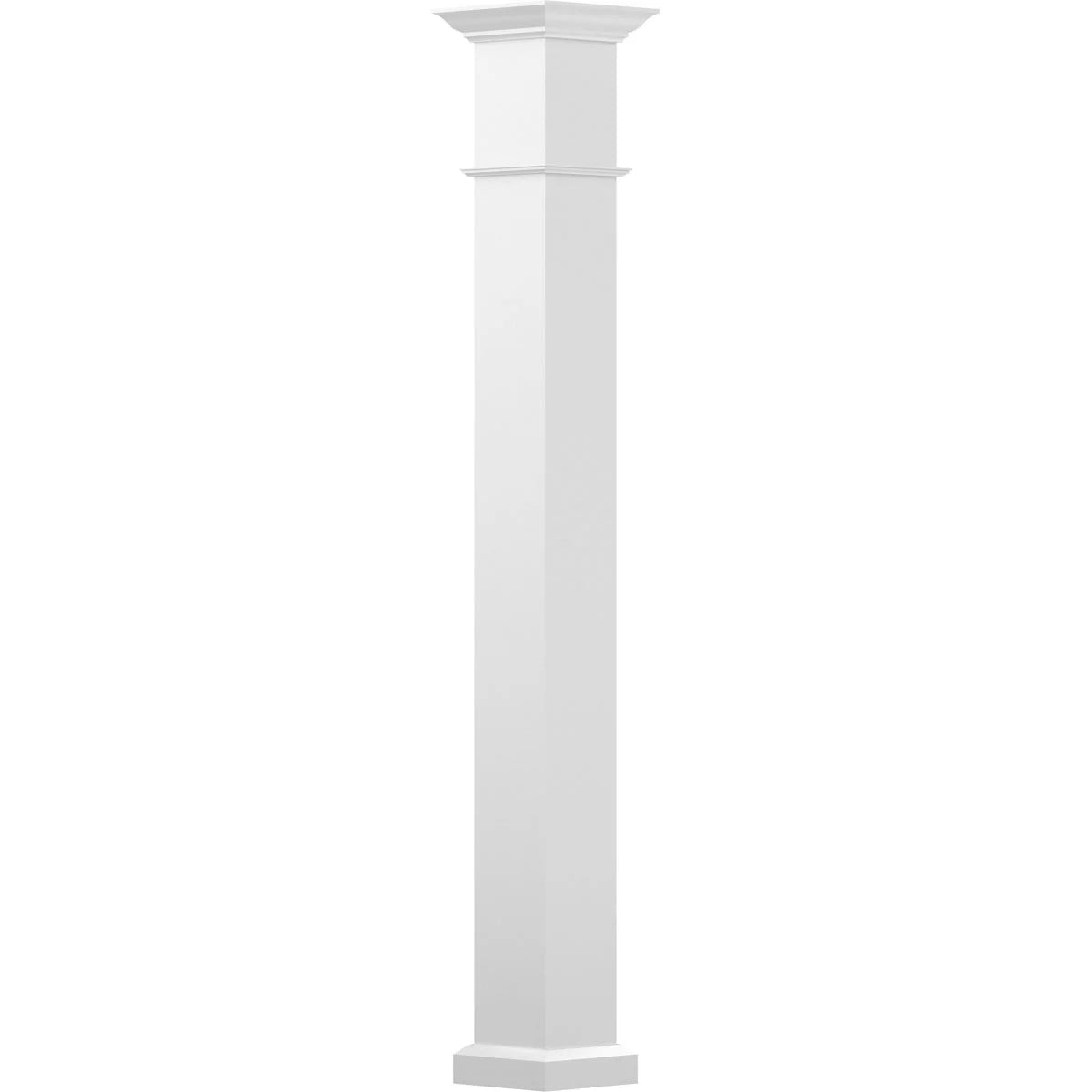Gloss White Square Aluminum Column with Capital & Base Y966