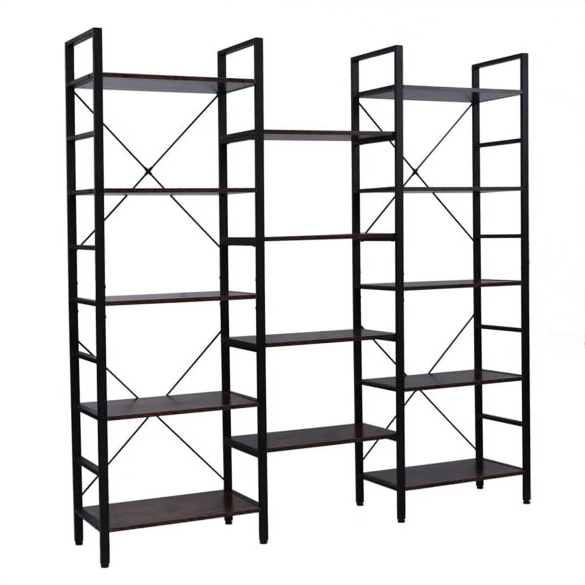 5-Shelf Wood and Metal Bookcase R942693