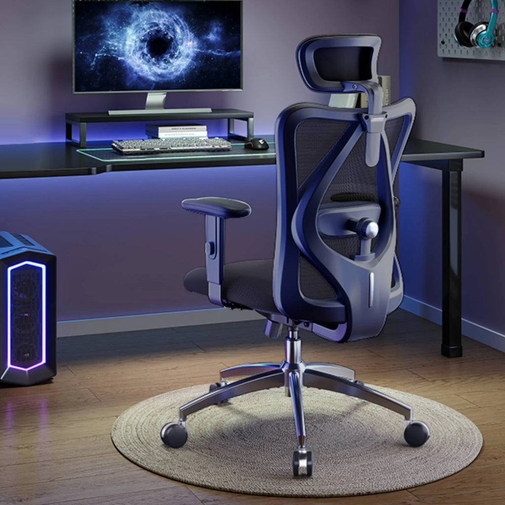 Black Ergonomic Mesh Office Chair with Adjustable Lumbar Support H20050