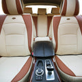 Faux Leather Full Set Car Seat Covers Blue/Black E73075