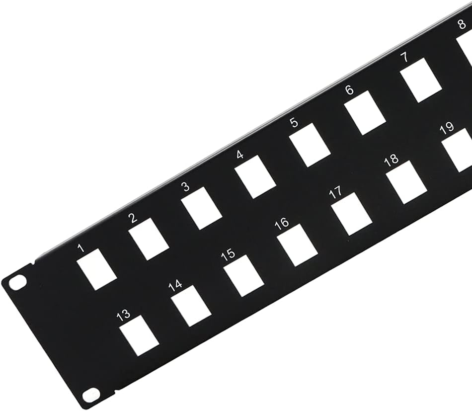 Patch Panel for Keystone Jack 24 Port Pack of 2 D8635