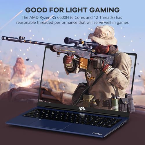 15.6" IPS FHD Gaming Laptop 6 Cores AMD Ryzen 5 6600H 32GB DDR5 RAM 1TB SSD T2624