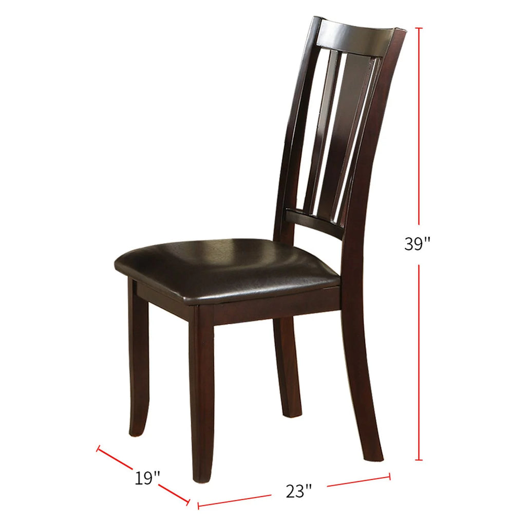 Espresso Slat Back Dining Chairs Set of 2 T715