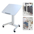 White Tilting Table Top Standing Desk with Wheels K682521