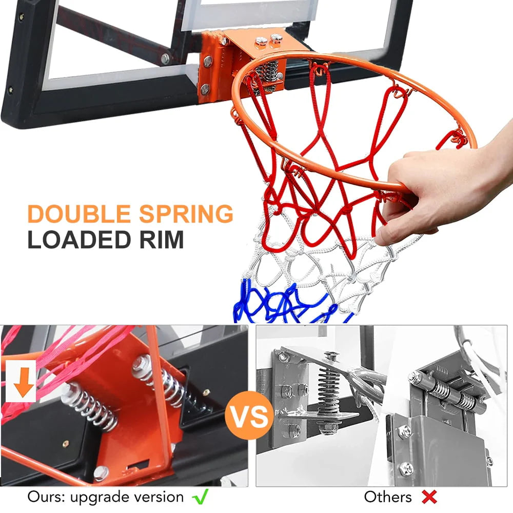 48in Wall-Mounted Basketball Backboard and Rim Combo X91199