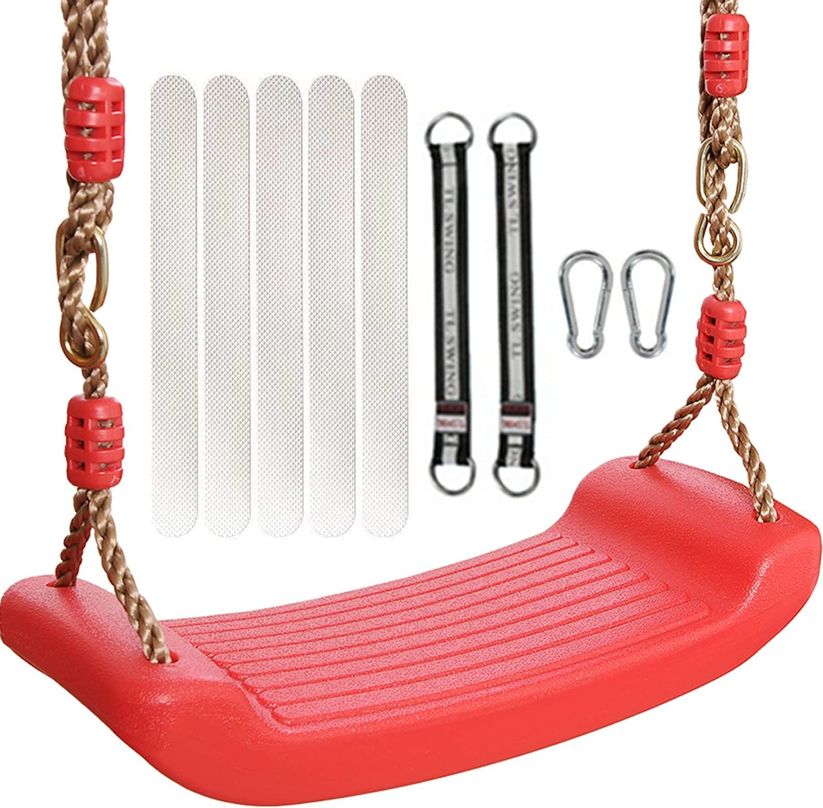 Green Disc Swing Seat with Adjustable Rope and Carabiner G183603